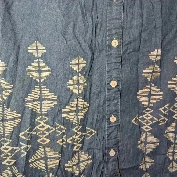 Denim Chambray Midi Dress Bit & Bridal Size XL - Picture 4 of 4